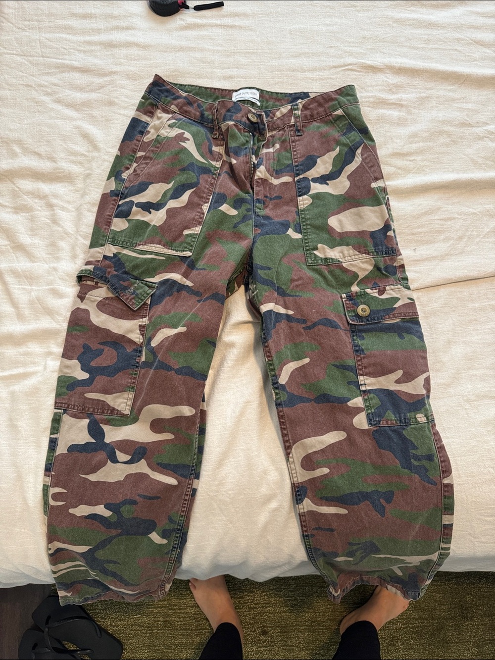 Urban Outfitters Camouflage Cargo Joggers - Green Brown